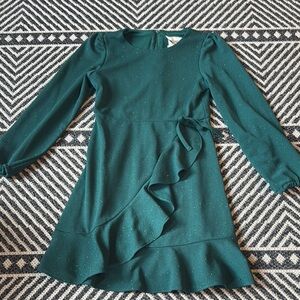 Elegant Green Long Sleeve Dress